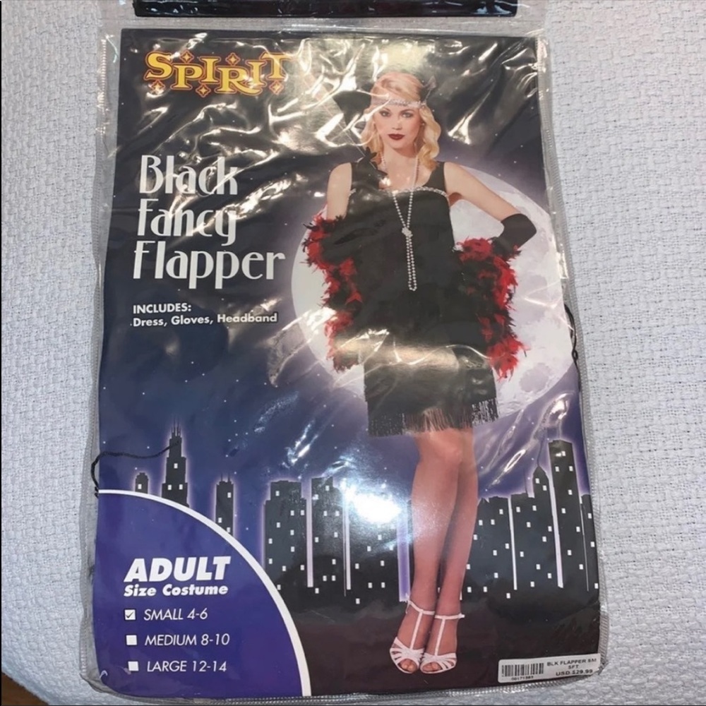 Spirit Halloween Costume Flapper Size S